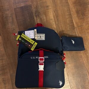 U.S. Polo Assn. Navy and Red Men's Backpack
